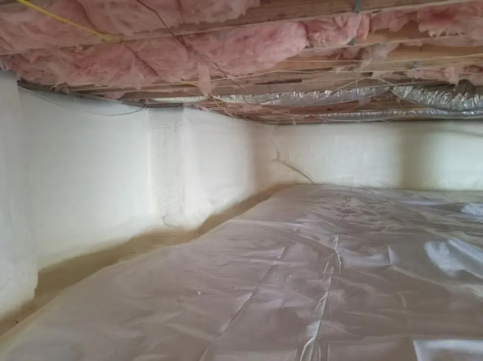 Crawl space encapsulation with closed-cell spray foam for Attic Insulation in Raton